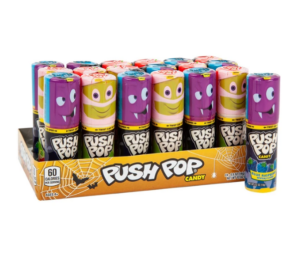 Bazooka Halloween Push Pop Lollipop 24ct